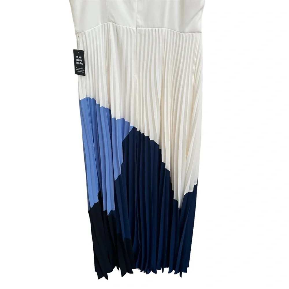NWT! Express Maxi Dress w/ Pleated Color Block Skirt in Women’s Medium - Picture 6 of 6